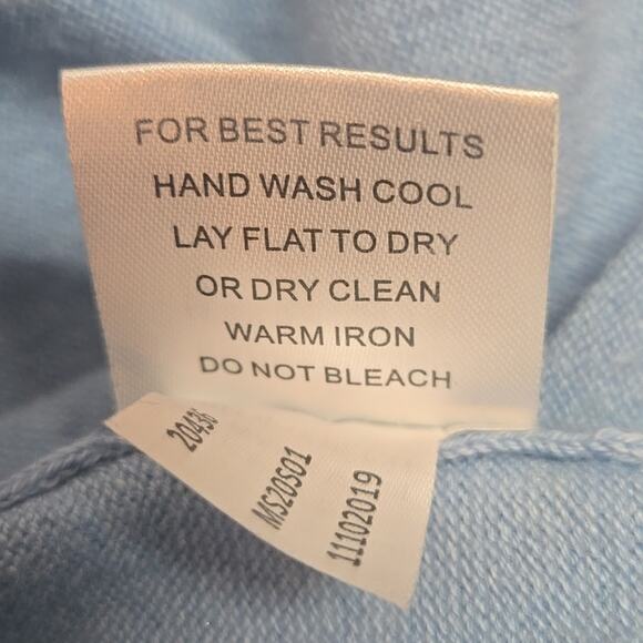 Peter Millar Crown Soft Quarter-Zip Sweater Light Blue Size Large - Picture 7 of 8